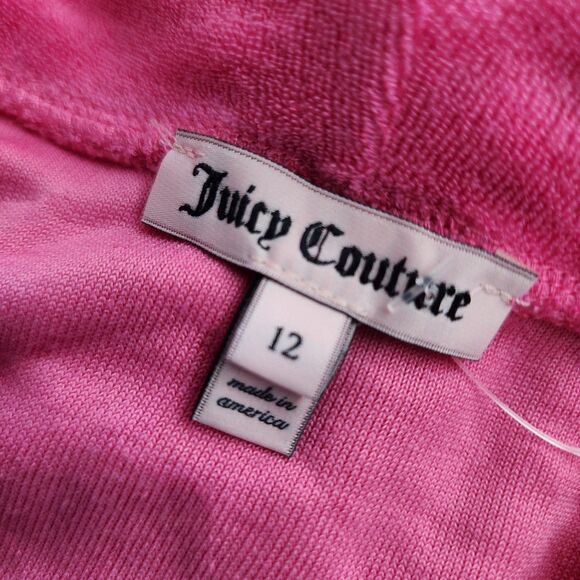 Juicy Couture Pink Girls Size 12 Terry Hoodie NWT - Picture 5 of 6